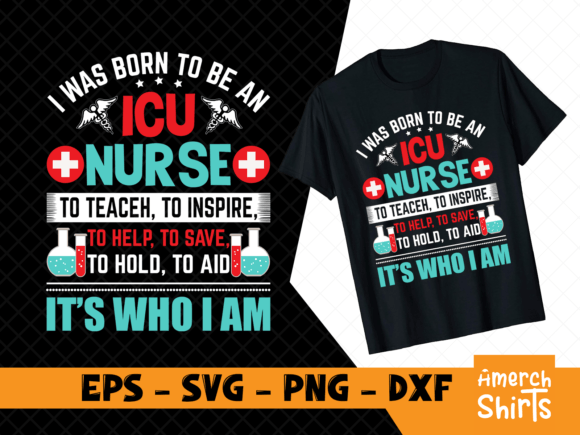 ICU Nurse SVG Design: Graphics for T-Shirt Designs & Handmade Business