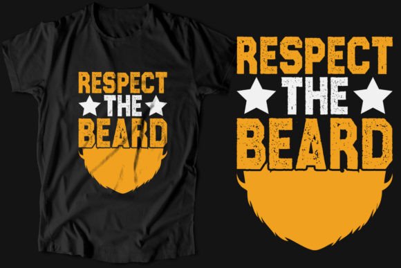 Respect the Beard T-Shirt Template: Graphics for Handmade T-Shirt Designs