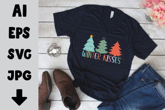 Winter Kisses: Valentine Graphics for T-Shirt Designs